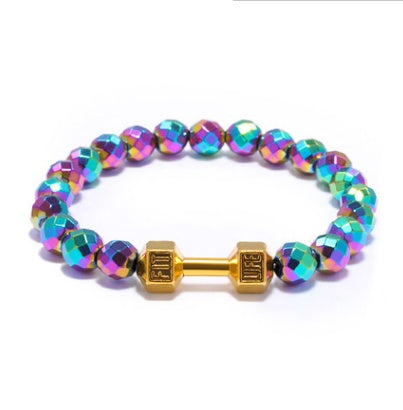 Alloy Accessories Dumbbell Barbell Fitness Bracelet