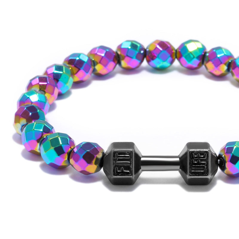 Alloy Accessories Dumbbell Barbell Fitness Bracelet