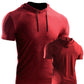 Mens Muscle Hooded Hoodies Short Sleeve