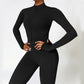 Warm Zipper Long-sleeved Jumpsuit Yoga Fitness