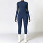 Warm Zipper Long-sleeved Jumpsuit Yoga Fitness