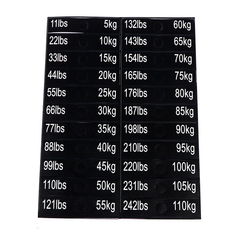 Gym Equipment Weight Sticker Labels Power